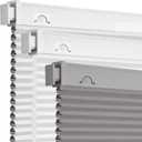 Grandekor No Tools No Drill Cordless Cellular Shades,35" W x 64" H,Blackout Honeycomb Blinds for Indoor Windows,UV Protection Privacy No Drill Blinds for Home,Door,Gray