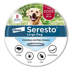 Seresto Large Dog Vet-Recommended Flea & Tick Treatment & Prevention Collar for Dogs Over 18 lbs. | 8 Months Protection