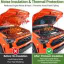 Soundproof Mat for 2024-2026 Toyota Tacoma & 2025-2026 4Runner Hood Insulation Liner Engine Sound Insulation Pad Hood Heat Shield for Tacoma/4 Runner Accessories
