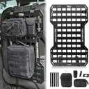 MAIKER Tactical Rigid Aluminum Insert Panel with 2 Organizer Storage Bag, 1 Multi-Function Tool, 1 Flashlight and 5 Fastening Tape Modular Storage Platform Tool Seat Cover Storage MOLLE Panel