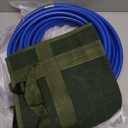 50Ft x 1/4" Airless Paint Sprayer Hose with Brass-Wire Braid, High Pressure Hose Kit with 5Ft Whip Hose, 1/4" Hose Connector, Swivel Joint, PTFE Tape & Carrying Bag for Airless Spraying Machine