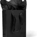 Aosric 30 Pack 5x3x8 Black Gift Bags – Small Sturdy & Reusable Premium Gift Bags for Jewelry, Candles, Candy, Cosmetics, Boutique Gift, Party Favors, Weddings, Birthdays, Christmas and Holidays