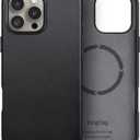 Genuine Leather Case for iPhone 16 Pro 6.3 inch, Oil Wax Top-Grain Leather, Compatible with MagSafe, Metal Buttons and Camera Bezel (Black)