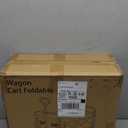 Collapsible Wagon 380 lbs, Heavy Duty Wagons Carts Foldable, Shopping Cart with All-Terrain Wheels & 2 Drink Holders, Weatherproof, Wagon Cart for Home, Outdoor,Beach,Camping, Sports, Black