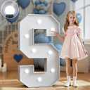 imprsv Marquee Letter S, 3FT Decorative Signage, Cool White LED Light Up Foam Board Letter for Wedding, Birthday Decorations