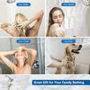 High Pressure 48-Settings Shower Head with Handheld Shower,Drill-Free 3-Way Diverter for Easy Reach,Adjustable Height Slide Bar Dual Shower Head Combo Set - Brushed Nickel