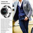 GOLDTOLUCK Stainless Steel Band Compatible with Samsung Galaxy Watch 8 7 6 5 4 Classic FE Pro 40mm 44mm 46mm 43mm 47mm 45mm 42mm 20mm Men Women Milanese Replacement Metal Elegant Casual (Black/Silver)