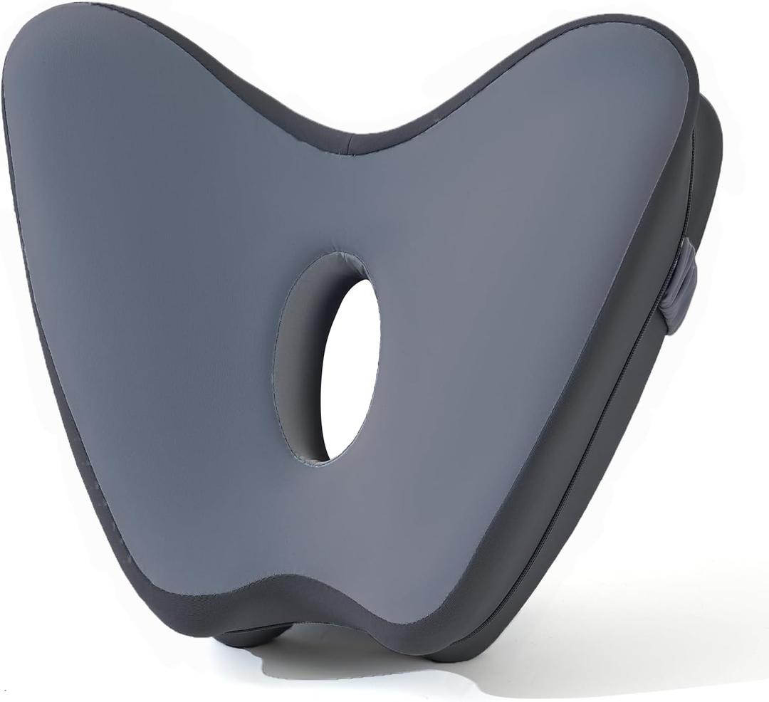 Knee Pillow for Side Sleepers,Leg Pillows Relief from Knees,Sciatica,HIPS,Joints Between Legs,Back Pain When Side Sleeping,Cooling Memory Foam Leg Alignment Knee Support Pillow with Strap Gray