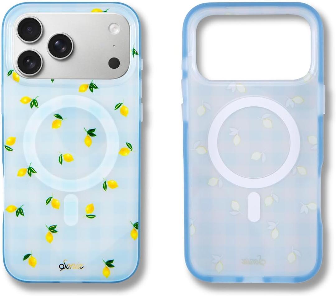Sonix Case for iPhone 17 Pro Max | Compatible with MagSafe | 10ft Drop Tested | Lemon Gingham