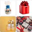 MECCANIXITY 10pcs 7 Inch Large Pull Bow Gift Wrapping Bows Ribbon Organza Cream White for Wedding Baskets Presents Christmas Party