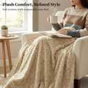 Faux Fur Throw Blanket, Ultra Plush Reversible Couch Blanket with Wave Texture, Cozy Warm Fluffy Decor for Living Room & Bedroom, Dorm, Gift for Women Men, Size: Twin(60" x 80")