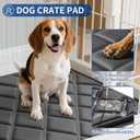 Dog Bed Mat, Soft Foam Kennel Pad Washable Pet Dog Crate Pad with Anti-Slip Bottom for Small/Medium Dogs, Black 31"x20"