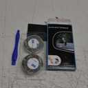 2 pcs Blind Spot Mirrors, 2" Round HD Glass Convex 360° Wide Angle Side Rear View Mirror with ABS Housing for Cars SUV and Trucks, Silver, Pack of 2