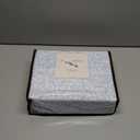 Laura Ashley - Full Sheet Set, Buttery-Soft Bed Sheets with a Naturally Silky Smooth Cotton Sateen Lightweight Feel - Matching Pillowcases & Fitted Sheet (Blossoming Blue)