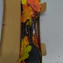 2Pack Fall Solar Lights Outdoor Decorative, Waterproof 40Led Orange Fall Lights with 80 Maple Leaves Path Lights, Solar Lights for Fall Autumn Patio Garden Halloween Thanksgiving Decorations