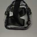 Clear Bag Stadium Approved with Front Pocket,Clear Crossbody Purse Bag for Women Men for Concerts Sports Festivals (Black)