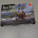 Tiny Pirate Ship Building Set, 154 PCS Mini Sailboat Model, Easy-to-Build Construction Toy for Kids Age 6+, Creative Gift for Pirate Ship Fans (Compatible with Major Brand Bricks)