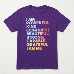 I am Powerful Kind Confident Beautiful Strong Capable Quote T-Shirt