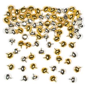 Baker Ross Gold and Silver AF831 Jingle Bells-Pack of 150, Creative Christmas Art and Craft Supplies for Kids' Projects and Ornament, 10mm
