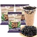 Fusion Select Tapioca Pearl - Brown Sugar Flavor Quick Cook Tapioca, DIY Boba for Boba Tea Ready in 5 Minutes, Boba pearls, Bubble Tea Pearl s, Milk Tea Toppings (3 Packs) (EXP 07/01/26)