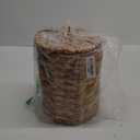 Ctosree 1.3 Gallons Small Trash Can with Lid Handle Boho Woven Braided Bathroom Waste Basket Trash Can with 100 Garbage Bags for Bedroom Office Laundry (Natural,Braided Wicker,Round)