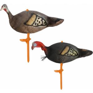 Turkey Decoys for Hunting 2 Pack, Jake and Hen with Stakes