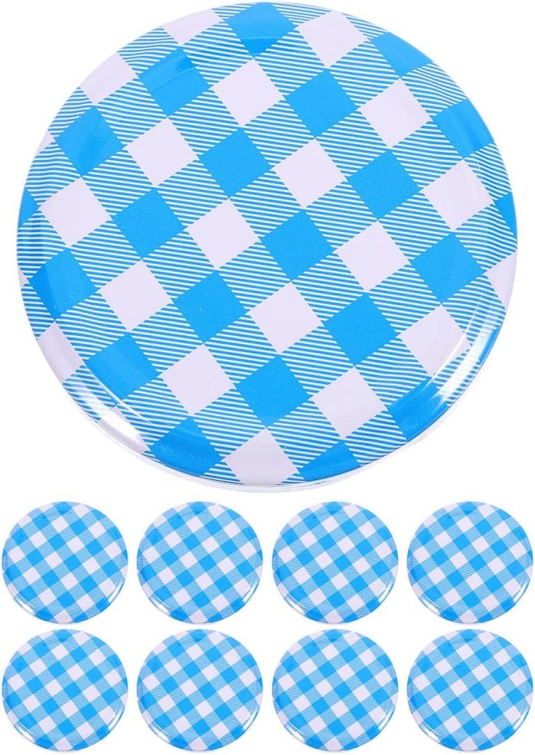 Cabilock Airtight Tinplate Jar Covers 2.59 Inch Sealed Lid Caps for Jam Pickles Glass Containers Reusable Mason Jar Lids for Home Storage and Food Preservation