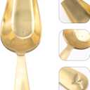 FRCOLOR Brass Tea Scoop for Loose Leaf Tea Small Metal Spoon Coffee Bean Scoop Measure Spoon for Home Restaurant