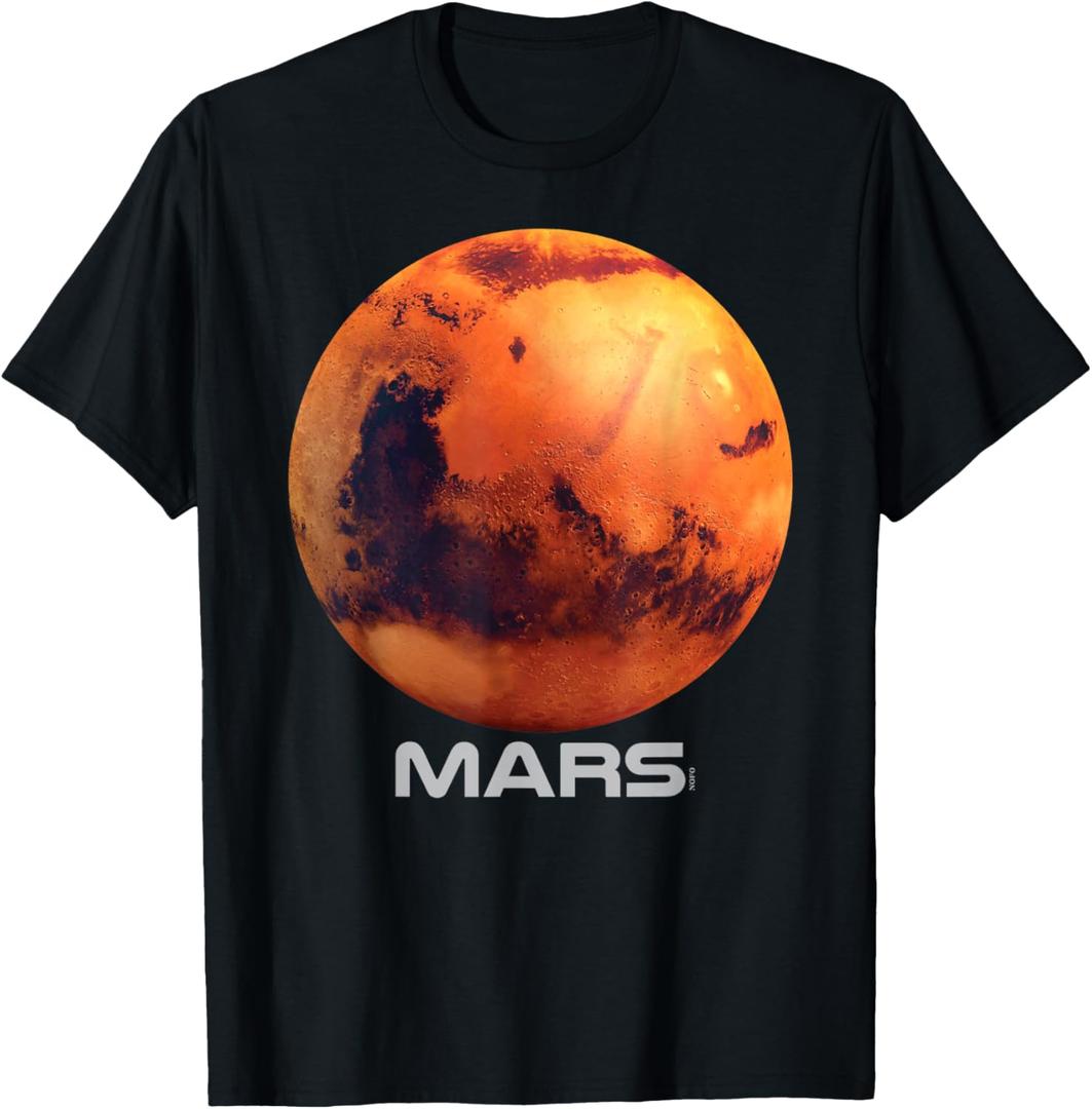 Mars Shirt, Solar System Planet T-Shirt T-Shirt, Small