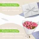 PerkHomy White Kraft Paper Roll 48" x 3,600" (300') for Gift Wrapping Bouquet Flower Art Painting Craft Writing Packaging Shipping 80GSM 55LB (White, 48" x 300')