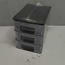 DOITOOL 3 Tier Plastic Drawer Type Closet Plastic Home Office Storage Organizer Makeup Organizer Storage Station Cubes Cosmetics Jewelry Box for Bathroom Dorm Desk Office