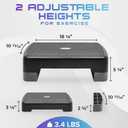 Yes4All Aerobic Exercise Step Platform, Exercise Stepper with Risers for Cardio and Strength Training, Workout Stepper for Home Gym