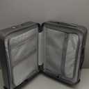 ISLAND ELEPHANT 20 IN Carry On Luggage 22x14x9 Airline Approved - Front Pocket Hardside Travel Suitcase Unbreakable -with Cup Holder,Charging Port,Side Pothook, 360Spinner Wheels, TSA Lock-Grey