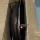 Metal Bird Bath for Outdoors, Vintage Freestanding Birdbaths with Bird Statue 12" Detachable Birdfeeder Bowl with 5- Pronged Base for Outside Garden Patio Yard Lawn Decor (Vintage Bronze)