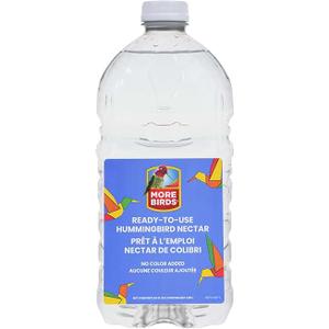 More Birds All-Natural Clear Ready-to-Use Hummingbird Nectar – 64 fl oz, 2 Pack