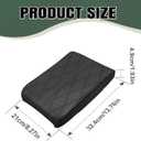 1 PCS Car Armrest Box Booster Pad, Leather 3D Texture Anti-Scratch Protective Cover, Memory Foam Leather Relieve Elbow Pressure Cushion, Universal for SUV, Truck, RV and More (Black)