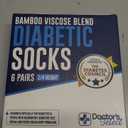Doctor's Select Bamboo Viscose Diabetic Socks for Women & Men - 6 Pairs, Viscose Bamboo Socks Woman, Non Binding, Wide Top (Medium)