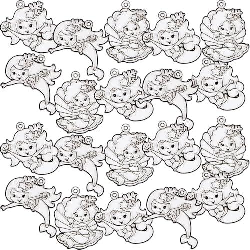 Mermaid Paint Your Own Suncatchers - 24 Pieces - Crafts for Kids and Fun Home Activities