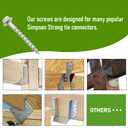 #9 x 1-1/2" SD Connector Screws, 500 pcs 1/4" Hex Drive Heavy-Duty Joist Hanger Screws for Decking,Framing, and Wood-to-Wood Connections, Mechanical Galvanized