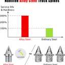 1/4 Inch Track Spikes, 100 Pieces Steel Track Shoe Spikes Replacements and Spike Wrench for Sports Running Track Shoes