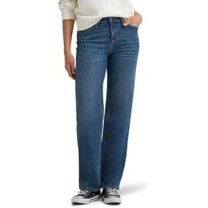 Lee Womens Legendary Relaxed Straight Jean (10, Indigo Quilt)