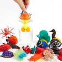 Mold Free Bath Toys for Kids Toddlers, Color Changing Sea Animal, Squishy Mini Sea Creature, Realistic Fish Toys,for Bathtub,Pool, Under The Sea Party Decorations,Cake Topper,Rewards,Gifts