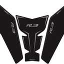 TZMAPU Motorcycle Fuel Tank Protector For Yamaha R3 Fuel Tank Pad Non-Slip Gas Tank Sticker Set Rubber Protection Pad (Black)