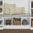 ClosetMaid 1631 Cubeicals 3-Cube Storage Bench, White with Gray Cushion