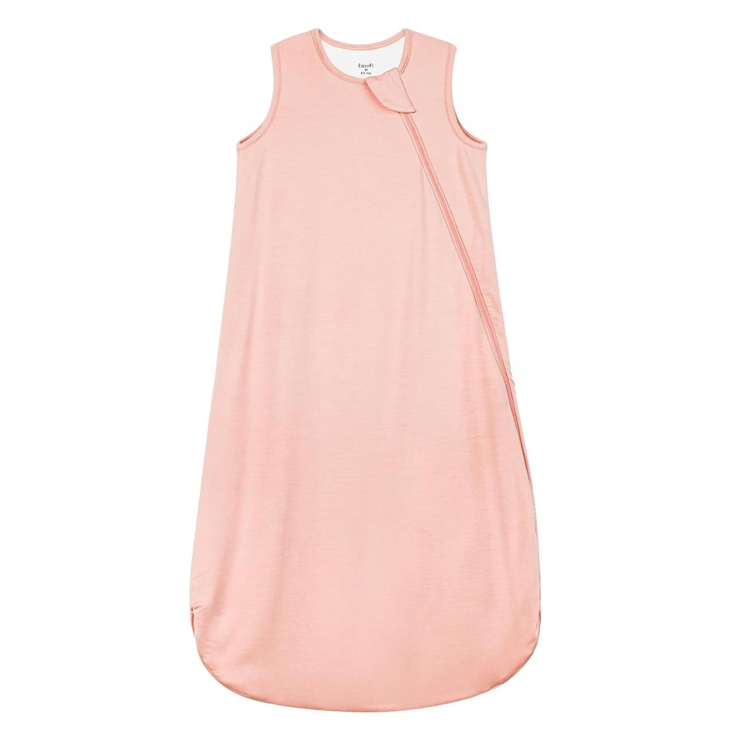 Supersoft Rayon Made from Bamboo Sleep Sack 3-6 Months Newborn Sleep Sack 0-3 Months 0.5 Tog Lightweight Baby Wearable Blanket with 2-Way Zipper Summer Unisex Sleeping Bag for Babies - Pink