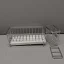 Cisily Sponge Holder for Kitchen Sink, Sink Caddy Organizer with High Brush Holder, Kitchen Countertop Organizers and Storage Essentials, Rustproof 304 Stainless Steel (Silver, 9.25″)