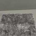 Yimobra Bathroom Rug, Luxury Shaggy Extra Thick Bathroom Rugs, Plush Non-Slip Mat for Bath Room Floor, Machine Wash, Ultra Absorbent, 24 x 17 Inches, Silver