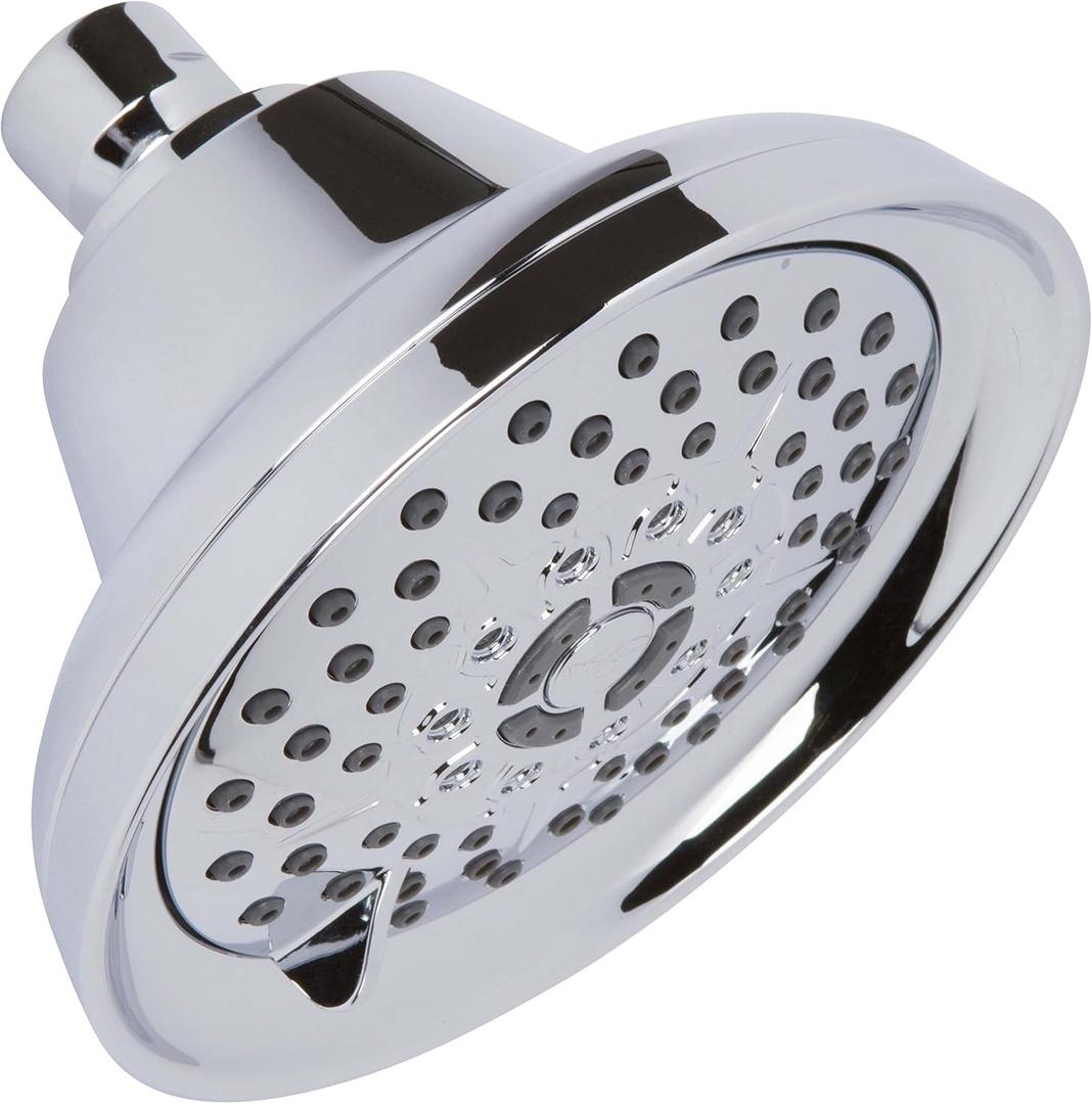Massaging Shower Head High Pressure - Multi-Function, Massage Rainfall Showerhead With Boosting Mist For Low Flow Showers & Adjustable Water Saving Nozzle, 2.5 GPM - Chrome