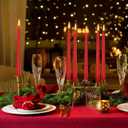 14 Pack Tall Red Taper Candles - 10 Inch Red Dripless, Unscented Dinner Candle - Paraffin Wax with Cotton Wicks - 8 Hour Burn Time.