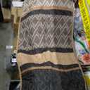 Dinjoy King Size Quilt Set Boho, Soft 3 Pieces Striped Bedspreads Quilts Brown Bedding Sets Boho Lightweight Quilted Coverlets Set Fall Bed for All Seasons 110"x90"